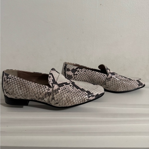New. AGL Python Animal Print Slip On Loafers in Brown / Cream Size EU 35.5 US 5 - Picture 6 of 12